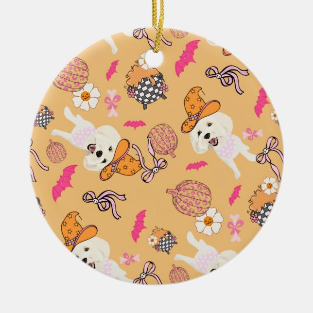 Summerween Witches and  Ceramic Tree Decoration (Front)