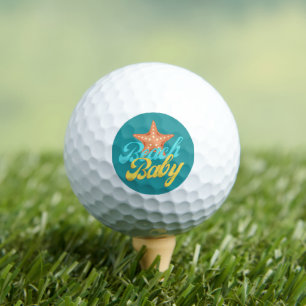 Summery Beach Baby Word Art   Golf Balls