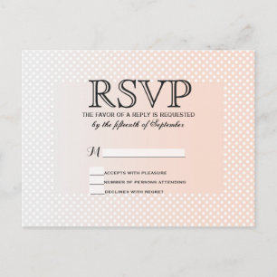 Summery Coral Peach to Grey Gradient Polka Dots Invitation Postcard
