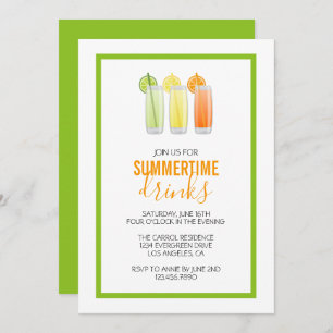 Summery Drinks Party Invitation