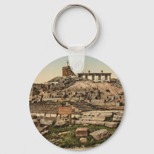 Summit and Temple of Mercury, Auvergne, France Key Ring
