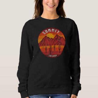 Summit Arizona Vintage Cactus Sunset Desert Landsc Sweatshirt