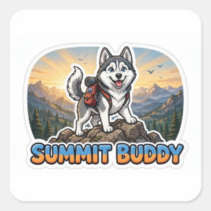 Summit Buddy Sticker — Siberian Husky Backpack Mou