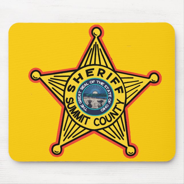 Summit County  Ohio Sheriff Mousepad. Mouse Mat (Front)