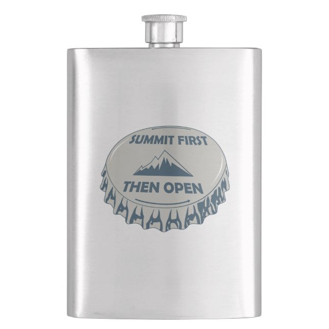 Summit First Then Open Hip Flask (Front)