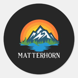 Summit Gift For Mountaineering And Hiking Problemh Classic Round Sticker