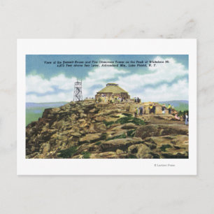 Summit House, Fire Observers Tower View Postcard