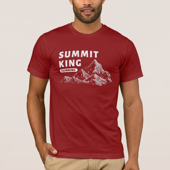 Summit King Mountain Peak Minimalist Adventure Tee (Front)