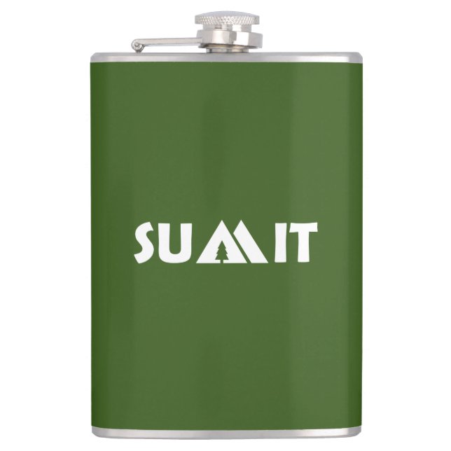 Summit Mountains Hip Flask (Front)