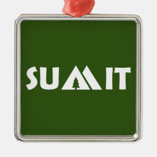 Summit Mountains Metal Tree Decoration