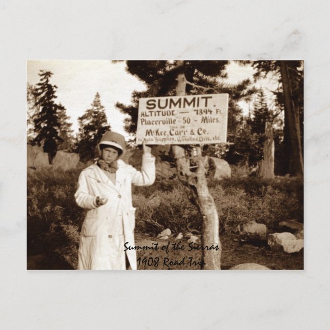 Summit of Sierra Nevada Postcard (Front)