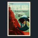 SUMMIT OLYMPUS MONS Tour SpaceX Retro Mars Colony Poster<br><div class="desc">Restored! High resolution reproduction,  Photoshop sharpened for crisp prints,  digital retouched and restored for tears,  smudges,  and missing elements. SUMMIT OLYMPUS MONS Tour SpaceX Retro Mars Colony Poster Promotion.</div>