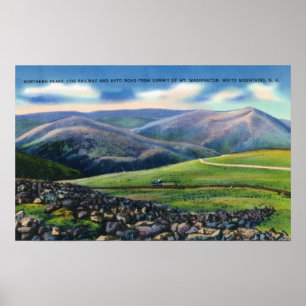 Summit View of Cog Rail, Northern Peaks Poster