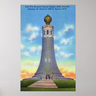 Summit View of State War Memorial Poster