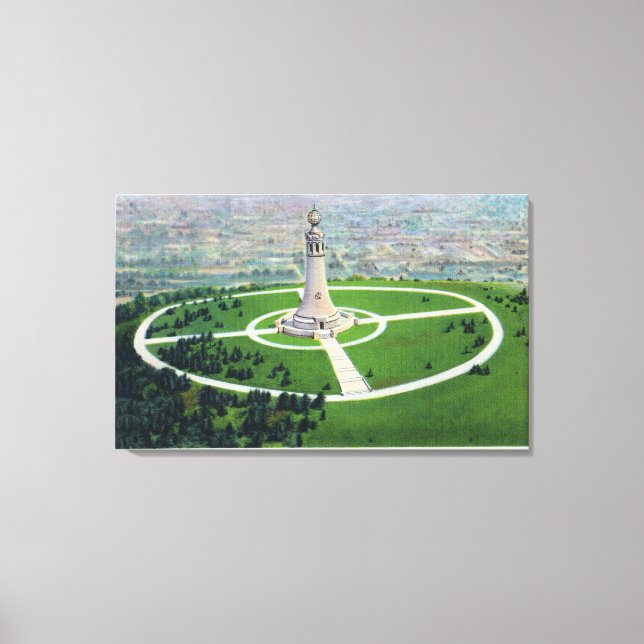 Summit View of the MA State Memorial Beacon Canvas Print (Front)