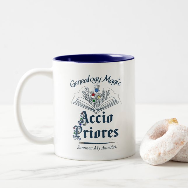 Summon My Ancestors Magic Two-Tone Coffee Mug (With Donut)