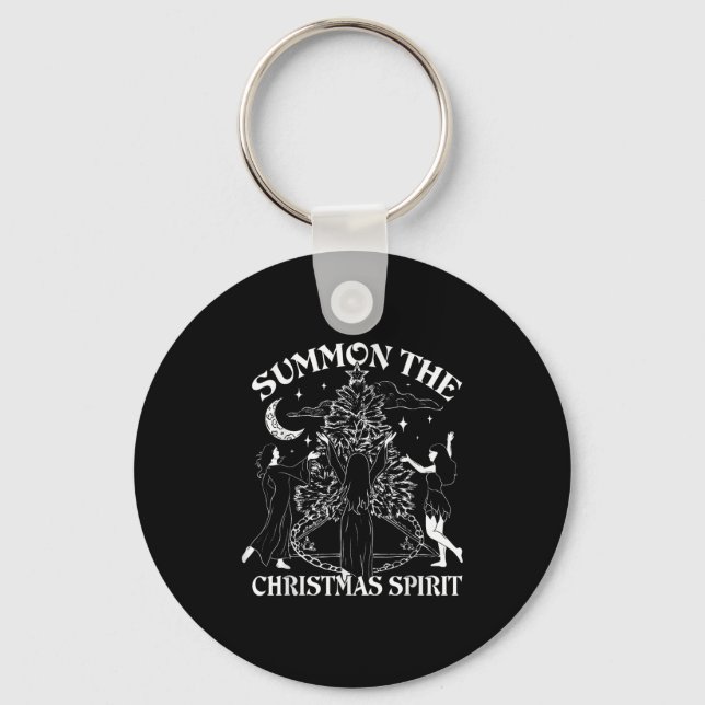 Summon The Christmas Srit - Spread Holiday Magic  Key Ring (Front)