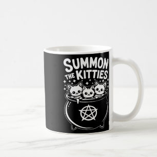 Summon The Kitties Cute Witches Cauldron Halloween Coffee Mug