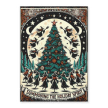 Summoning the Holiday Spirit Greeting Card Witch 