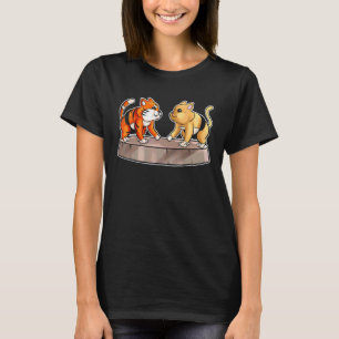 Sumo Cat And Sumo Tiger Wrestling Wrestling And Su T-Shirt