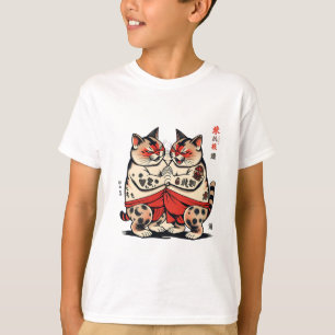 Sumo cats wrestling funny T-Shirt