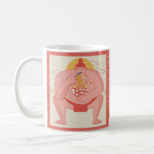 Sumo eating Ramen Coffee Mug