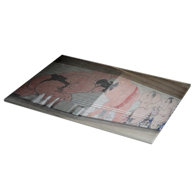Sumo Mural Wall Art Cutting Board (Corner)