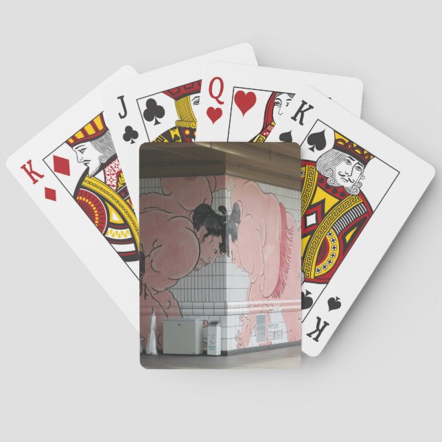 Sumo Mural Wall Art Playing Cards (Back)