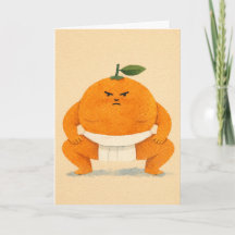 Sumo Orange Greeting Card