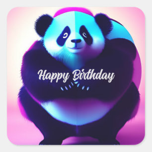 Sumo Panda The Bamboo Gnasher, Birthday Stickers