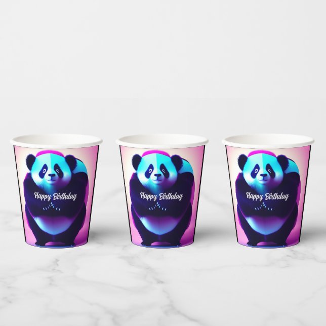 Sumo Panda The Bamboo Gnasher, Paper Cups (Multi)
