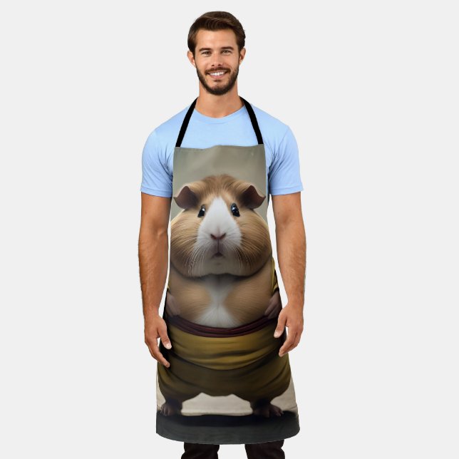 "Sumo Squeakdown: The Mighty Guinea Pig Wrestler" Apron (Worn)