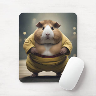 "Sumo Squeakdown: The Mighty Guinea Pig Wrestler" Mouse Mat