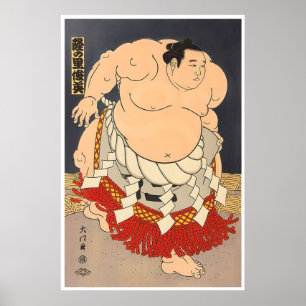 Sumo Wrestler Art Japan Travel Print Asian Poster