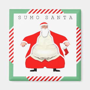 Sumo Wrestler Christmas Magnet