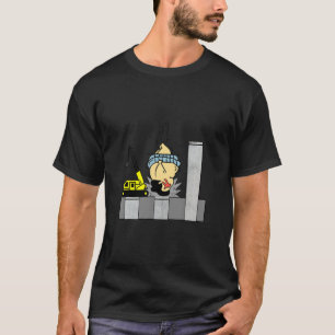 Sumo Wrestler Crane Driver Construction Worker T-Shirt