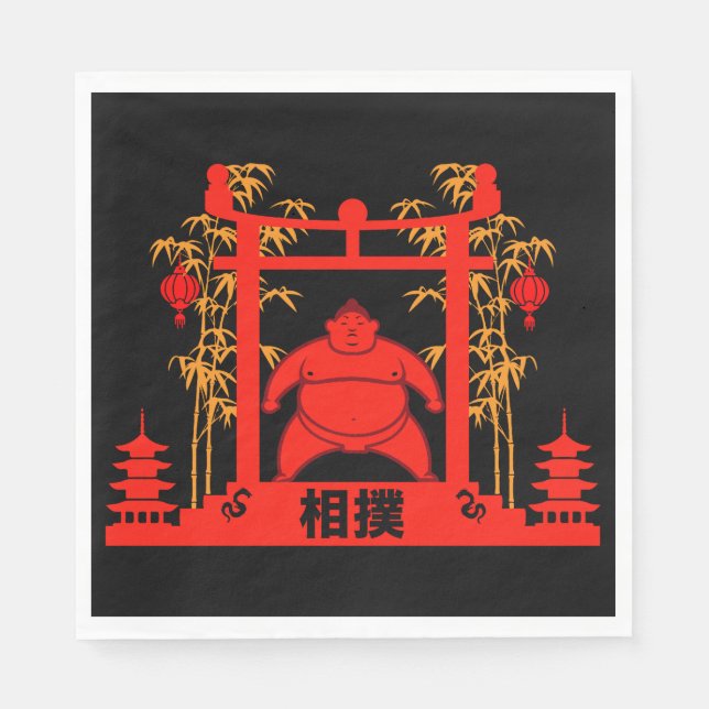 Sumo Wrestler Napkin (Front)