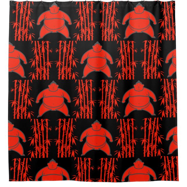 Sumo Wrestler Shower Curtain (Front)