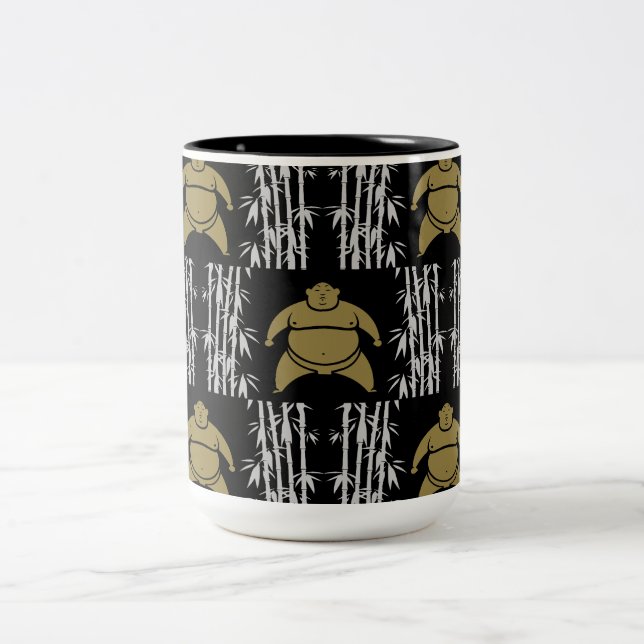 Sumo Wrestler Two-Tone Coffee Mug (Center)