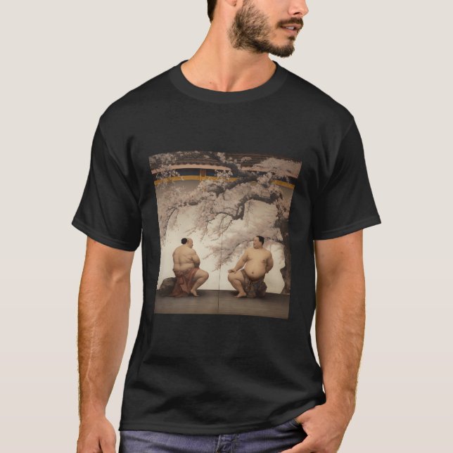 Sumo Wrestler Under K Blossoms T-Shirt (Front)