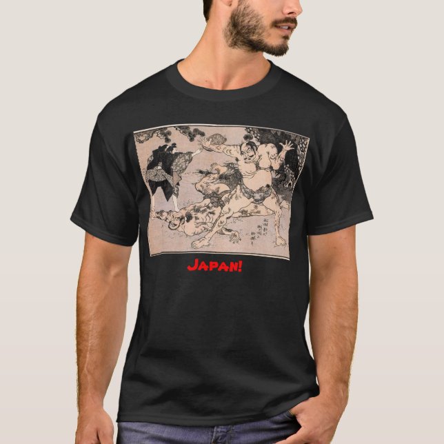 Sumo Wrestlers, Circa 1800's. Japan. T-Shirt (Front)