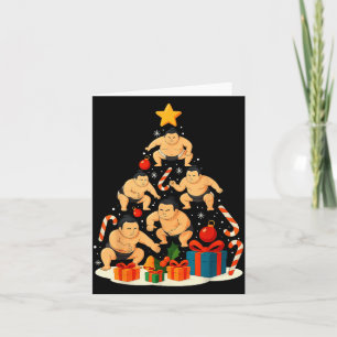 Sumo Wrestling Japanese Sumo Wrestler Christmas Tr Card