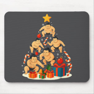 Sumo Wrestling Japanese Sumo Wrestler Christmas Tr Mouse Mat