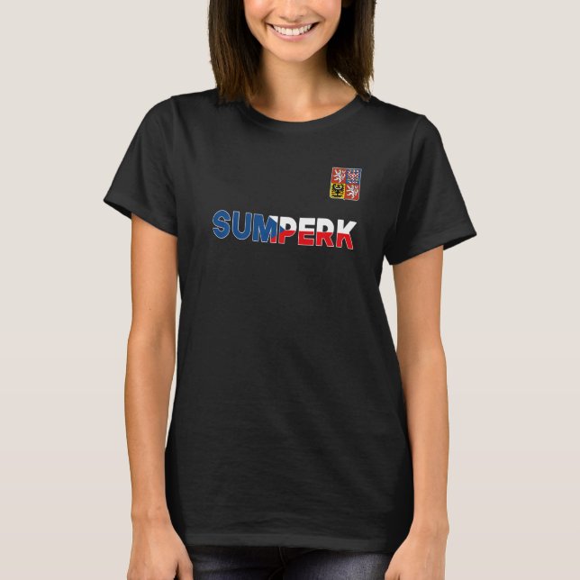 Sumperk Czech Republic Heart Flag Lion Coat Of Arm T-Shirt (Front)