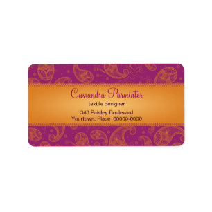 Sumptuous Paisley Address Labels