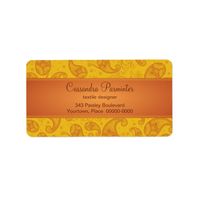Sumptuous Paisley Address Labels (Front)