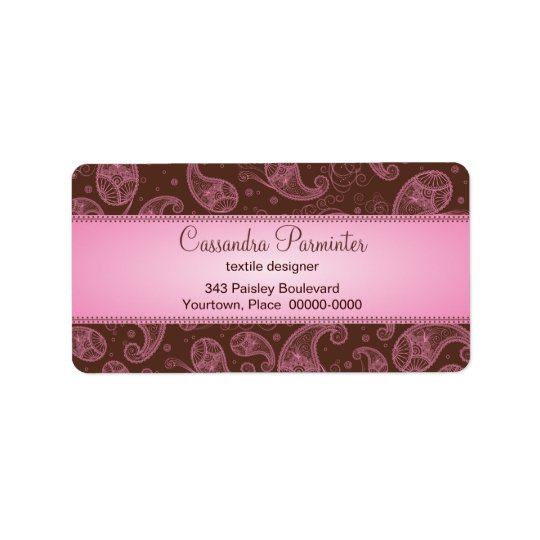 Sumptuous Paisley Address Labels