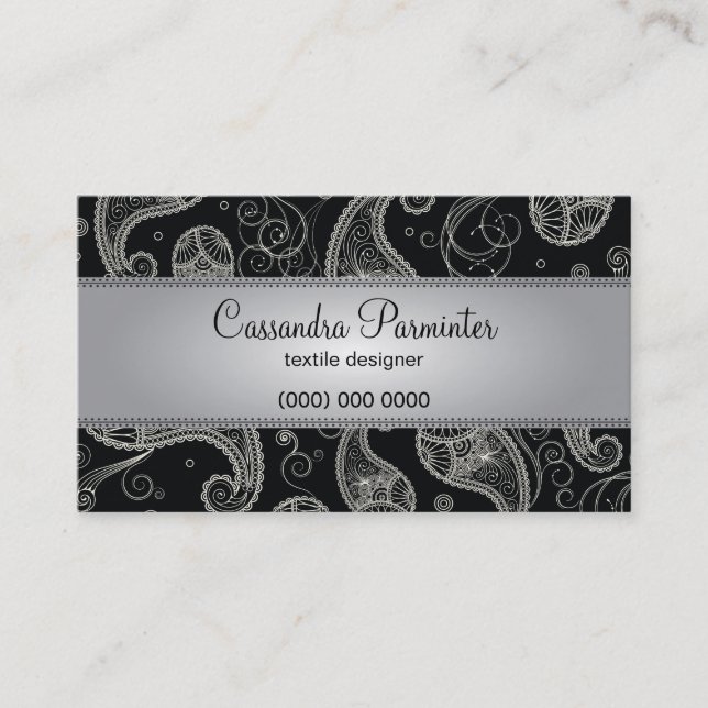 Sumptuous Paisley Business Card (Front)