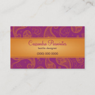 Sumptuous Paisley Business Card