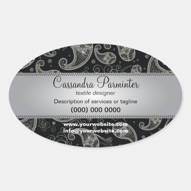 Sumptuous Paisley Promotional Stickers (Front)